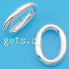Sterling Silver Linking Ring, 925 Sterling Silver, Oval, plated, smooth 