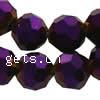 Round Crystal Beads, colorful plated Approx 0.5-1mm Approx 22 Inch 