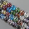 Plated Lampwork Beads, Flat Round, mixed colors Approx 2mm Inch 