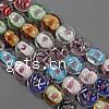 Plated Lampwork Beads, Flat Round, mixed colors Approx 2mm .5 Inch 