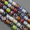 Plated Lampwork Beads, Round, silver foil, mixed colors, 10mm Approx 2mm .7 Inch 