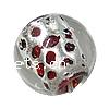 Silver Foil Lampwork Beads, Round 16mm Approx 2mm 