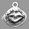 Zinc Alloy Jewelry Pendants, Lip cadmium free Approx 2mm 
