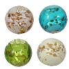 Silver Foil Lampwork Beads, Round, gold sand 16mm Approx 2mm 
