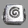 Zinc Alloy Jewelry Beads, Cube, plated Approx 2mm 