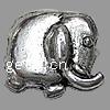 Zinklegierung Tier Perlen, Elephant, plattiert, keine, 13x13x6mm, Bohrung:ca. 2.5mm, verkauft von kg