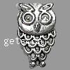 Zinc Alloy Animal Beads, Owl, plated Approx 2mm 