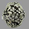 Zinc Alloy Hollow Beads, Rondelle, plated Approx 1mm 