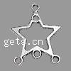 Zinc Alloy Chandelier Components, Star, plated, 1/3 loop cadmium free Approx 1.5mm, Approx 