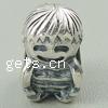 No Troll Thailand Sterling Silver European Beads, Boy, without troll Approx 4.5mm 