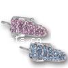 Sterling Silver Rhinestone Pendants, 925 Sterling Silver, with Rhinestone, Shoes, plated 