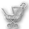 Sterling Silver Tool Pendants, 925 Sterling Silver, Baby Pram, plated 