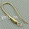 Brass Hook Earwire, plated, with loop Approx 1.5mm 