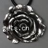Zinc Alloy Flower Pendants, plated, layered, nickel, lead & cadmium free Approx 