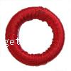 Woven Linking Rings, with Wool & Wood, Donut, red Approx 18mm 