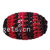 Woolen Woven Beads, Wool, Oval, mixed colors Approx 2mm 