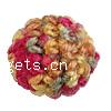 Perles tissées en laine, Rond, multicolore, 26mm Environ 3mm, Vendu par PC