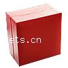 Leather Watch Box, PU Leather, with Cardboard, Square, red 