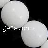 weiße Jade Perle, rund, Weitere Größen für Wahl, Länge:15 ZollInch, verkauft von Strang