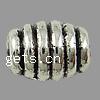 Zinc Alloy Tube Beads, plated cadmium free Approx 1mm 