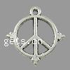 Zinc Alloy Peace Pendants, Peace Logo, plated cadmium free Approx 1mm 