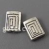 Zinc Alloy Flat Beads, Rectangle, plated Approx 2mm, Approx 