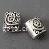 Zinc Alloy European Beads, Rectangle, plated, without troll Approx 3mm, Approx 