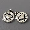 Zinc Alloy Flat Round Pendants, plated cadmium free Approx 1mm, Approx 