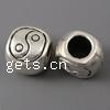 Zinc Alloy European Beads, Oval, plated Approx 4.5mm, Approx 