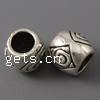 Zinc Alloy European Beads, Drum, plated Approx 5mm, Approx 