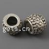 Zinc Alloy European Beads, Drum, plated Approx 5.5mm, Approx 