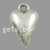 Zinc Alloy Heart Pendants, plated cadmium free Approx 1mm 