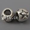 Zinc Alloy European Beads, Drum, plated Approx 4.5mm, Approx 