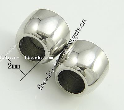 Round Stainless Steel Magnetic Clasp, Drum, plated, Customized, more colors for choice, 12x7mm, Hole:Approx 2mm, Sold By PC