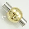 Round Stainless Steel Magnetic Clasp, Lantern, plated Approx 2mm 