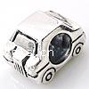 No Troll Thailand Sterling Silver European Beads, Car, without troll Approx 4.5mm 