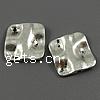Zinc Alloy Flat Beads, Square, plated Approx 1mm, Approx 