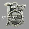 Musical Instrument Shaped Zinc Alloy Pendants, Drum, plated cadmium free Approx 1mm 