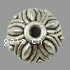 Zinc Alloy Jewelry Beads, Rondelle, plated, with flower pattern Approx 1.5mm 