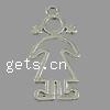 Character Shaped Zinc Alloy Pendants, Girl cadmium free Approx 3mm, Approx 