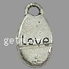 Zinc Alloy Message Pendants, Oval, plated cadmium free Approx 2mm, Approx 