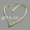 Zinc Alloy Heart Pendants, plated cadmium free Approx 2.5mm, Approx 