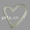 Zinc Alloy Heart Pendants, plated cadmium free Approx 3mm, Approx 