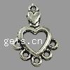 Zinc Alloy Chandelier Components, Heart, plated, 1/5 loop cadmium free Approx 0.5mm, Approx 