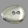 Zinc Alloy Jewelry Washers, Teardrop, plated, smooth cadmium free Approx 2mm, Approx 