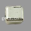 Zinc Alloy Jewelry Beads, Cube, plated 4mm Approx 2mm 