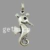Zinc Alloy Animal Pendants, Seahorse, plated Approx 3mm 