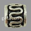 Zinc Alloy European Beads, Tube, plated Approx 5mm 