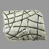 Zinc Alloy Flat Beads, Rectangle, plated Approx 1.5mm 