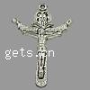 Zinc Alloy Cross Pendants, Crucifix Cross, plated cadmium free Approx 1.5mm, Approx 